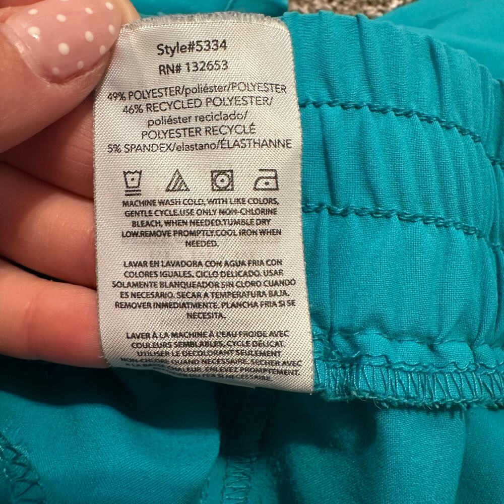 WONDERWINK Women's High Waist Slim Leg Pant 5334 Size MP In Teal Blue - Picture 11 of 13